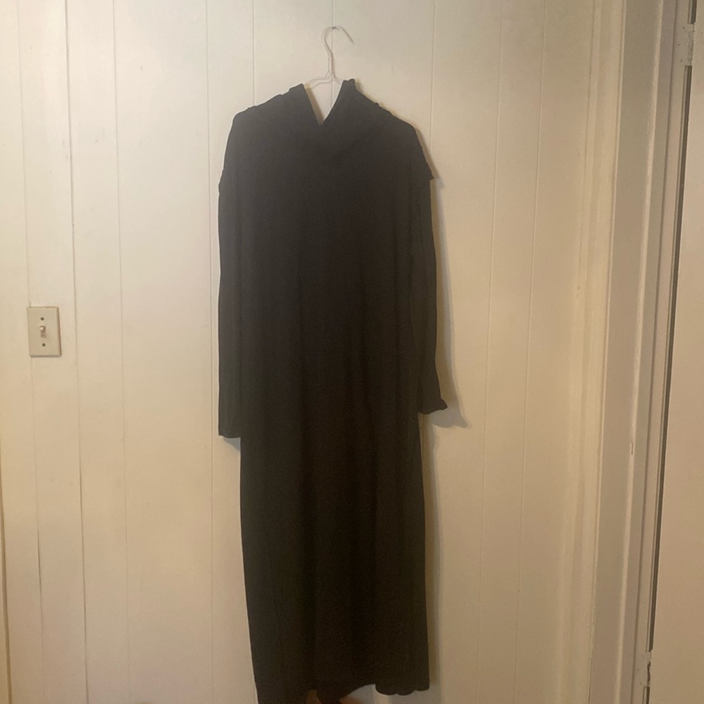 Women long bill hoodie tunic dress